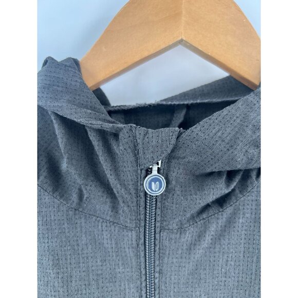 Linksoul L Gray Quarter-Zip Hooded Golf Pullover - Picture 10 of 10